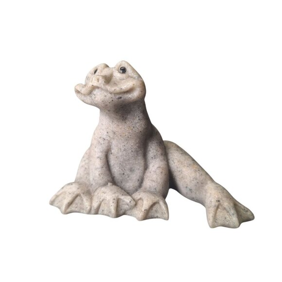 Quarry Critters Frita Frog 2000 Figurine Resin Stone Vintage Smile Sitting - Picture 2 of 10